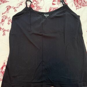Pair of Adjustable Strap Camisoles Navy and Black, XXL